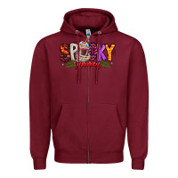 Burgundy spooky summer vibes Zipper Hoodie - CowhideDigitalArt