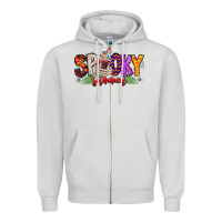 Dove Grey spooky summer vibes Zipper Hoodie - CowhideDigitalArt