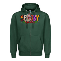 Sports Green spooky summer vibes Zipper Hoodie - CowhideDigitalArt