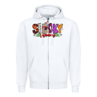 White spooky summer vibes Zipper Hoodie - CowhideDigitalArt