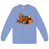 Colony Blue fall gnome truck Long Sleeve Tee - CowGirlArtShop