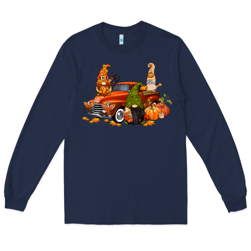 Fall Gnome Truck Long Sleeve Tee by CowGirlArtShop | Teevron