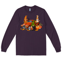 Plum fall gnome truck Long Sleeve Tee - CowGirlArtShop