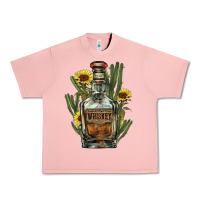 Salmon Western whiskey bottle Urban Heavy Tee - HowdyJamesFarm