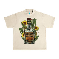 Sandshell Western whiskey bottle Urban Heavy Tee - HowdyJamesFarm