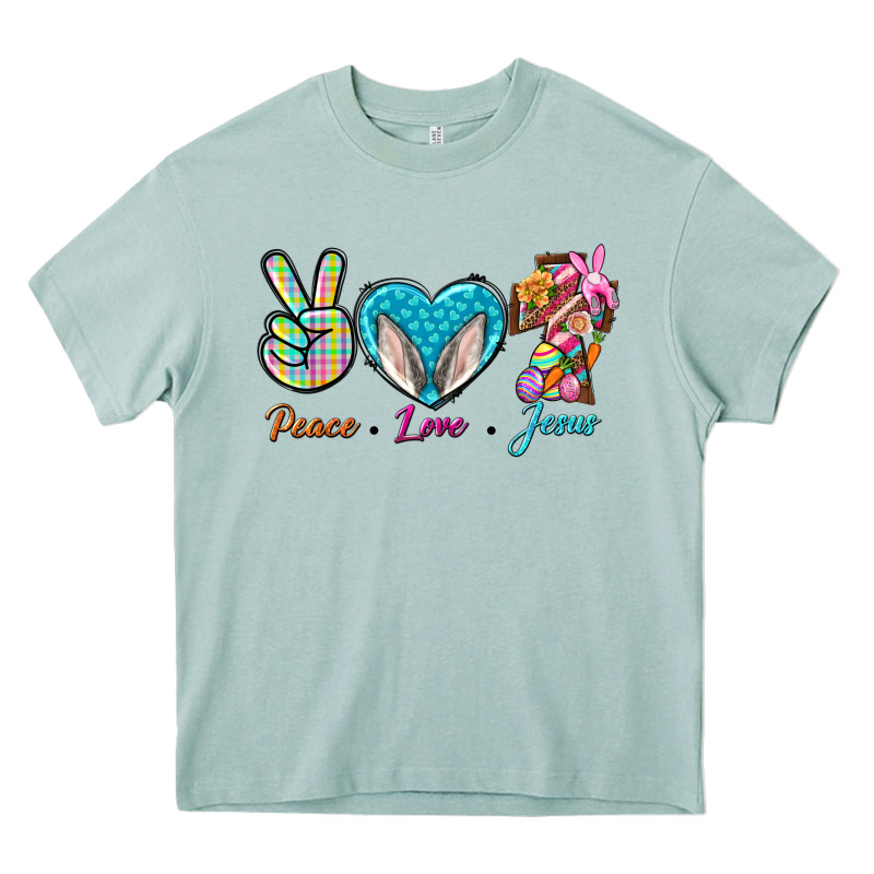 Peace Love Easter Jesus Heavy Core Tee by BundleAndBundleShop | Teevron