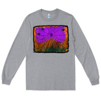 Heather Grey halloween spider web background Long Sleeve Tee - Jasminsmagicworld