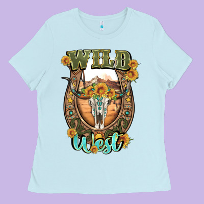 Wild West Ladies Tee Designed By Artiststas