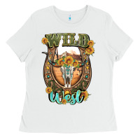 White wild west Ladies Tee - Artiststas