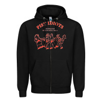 Black pist idiots Zipper Hoodie - lanVoArt