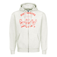 Oatmeal Heather pist idiots Zipper Hoodie - lanVoArt