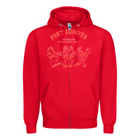 Red pist idiots Zipper Hoodie - lanVoArt