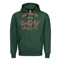 Sports Green pist idiots Zipper Hoodie - lanVoArt