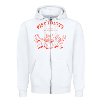 White pist idiots Zipper Hoodie - lanVoArt