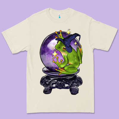 Halloween Frog With Crystal Ball Premium Tee Designed By Lillyallendesigns