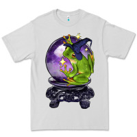 Dove Grey Halloween Frog With Crystal Ball Premium Tee - LillyAllenDesigns
