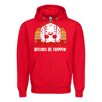 Halloween Bitches Be Trippin Jason Mask Zipper Hoodie | Teevron