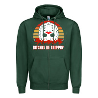 Sports Green Halloween Bitches Be Trippin Jason Mask Zipper Hoodie - lanVoArt