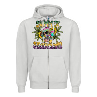 Dove Grey Summer Searchin Zipper Hoodie - CowhideDigitalArt