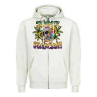 Oatmeal Heather Summer Searchin Zipper Hoodie - CowhideDigitalArt