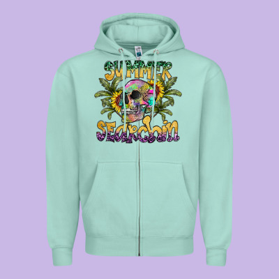 Summer Searchin Zipper Hoodie Designed By Cowhidedigitalart