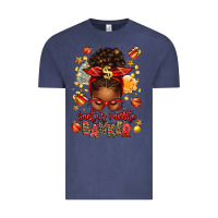 Vintage Denim santa favorite banker afro messy bun Vintage Tee - texasbilliewilder
