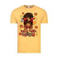 Vintage Mustard santa favorite banker afro messy bun Vintage Tee - texasbilliewilder