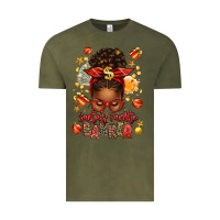 Vintage Olive santa favorite banker afro messy bun Vintage Tee - texasbilliewilder