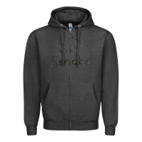 Charcoal Heather handwritten i'm on smoko hot australian lingo the chats Zipper Hoodie - lanVoArt