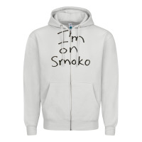 Dove Grey handwritten i'm on smoko hot australian lingo the chats Zipper Hoodie - lanVoArt