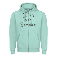 Seafoam handwritten i'm on smoko hot australian lingo the chats Zipper Hoodie - lanVoArt