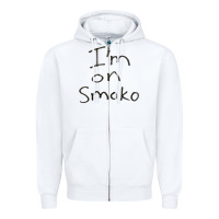 White handwritten i'm on smoko hot australian lingo the chats Zipper Hoodie - lanVoArt