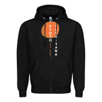 Black kyoto tachibana Zipper Hoodie - lanVoArt