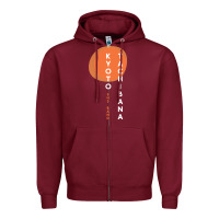 Burgundy kyoto tachibana Zipper Hoodie - lanVoArt