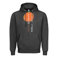 Charcoal Heather kyoto tachibana Zipper Hoodie - lanVoArt