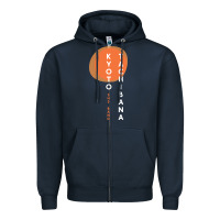 Navy kyoto tachibana Zipper Hoodie - lanVoArt