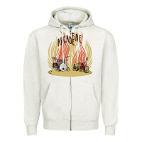 Oatmeal Heather the arcade fire Zipper Hoodie - lanVoArt