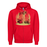 Red the arcade fire Zipper Hoodie - lanVoArt