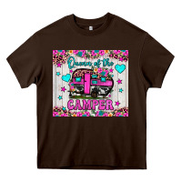 Chocolate Brown queen of the camper Heavy Core Tee - JahusDesignShop