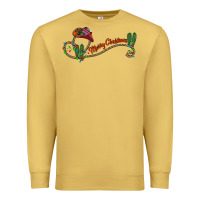 Antique Gold merry christmas western Premium Sweatshirt - CowhideDigitalArt