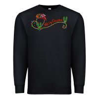 Black merry christmas western Premium Sweatshirt - CowhideDigitalArt