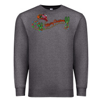 Charcoal Heather merry christmas western Premium Sweatshirt - CowhideDigitalArt