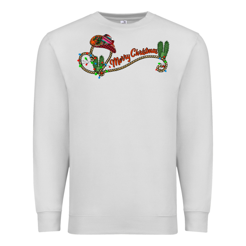 Merry Christmas Western Premium Sweatshirt by CowhideDigitalArt | Teevron