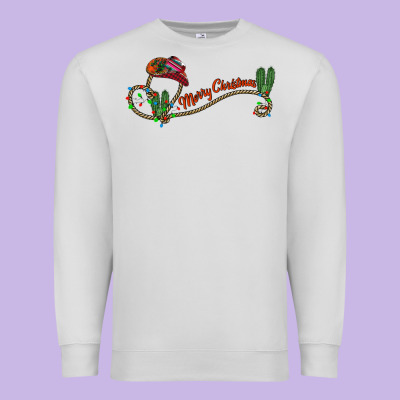 Merry Christmas Western Premium Sweatshirt Designed By Cowhidedigitalart
