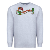 Heather Grey merry christmas western Premium Sweatshirt - CowhideDigitalArt
