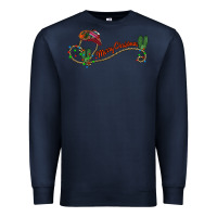 Navy merry christmas western Premium Sweatshirt - CowhideDigitalArt