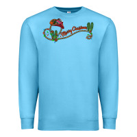 Ocean Blue merry christmas western Premium Sweatshirt - CowhideDigitalArt
