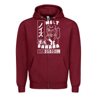 Burgundy melt banana Zipper Hoodie - lanVoArt