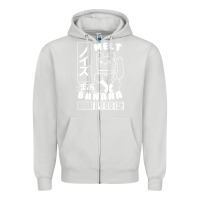 Dove Grey melt banana Zipper Hoodie - lanVoArt