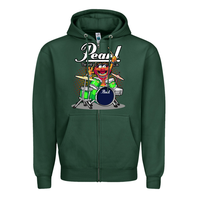 Animal Drummer Pearl Drums Zipper Hoodie by lanVoArt | Teevron